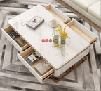 Modern Shiny Sintered Stone Top 3 stands TV Unit, Coffee Table and Side Cabinet