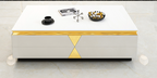 White Tempered Glass Top TV Unit or Coffee Table Coffee Table white body