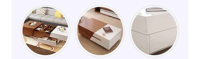 High Gloss & Wooden Grain Extendable TV Unit or Multi Space Coffee Table 709#