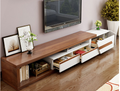 High Gloss & Wooden Grain Extendable TV Unit or Multi Space Coffee Table 709# Brown White TV Unit