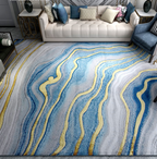 NEW Floor Area Soft Rug Abstract Art Or Geometric Pattern 006 Blue 160*230cm