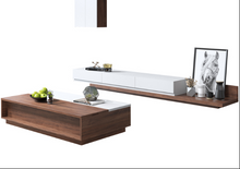 Modern L Style Extendable TV Unit or Matched Colour Pop-Up Multi Space Coffee Table