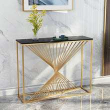 X Style Frame Console/ Hallway Table with Marble/ Sintered ston