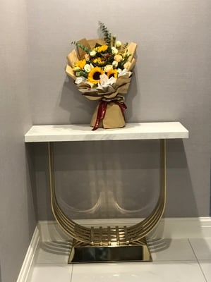 5 U Style Console/ Hallway Table with Marble / Sintered Stone Top