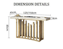 Luxury  Shell Decorate Console Table with  Marble / Sintered Stone