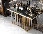 Luxury Shell Decorate Console/ Hallway Table with Marble / Sintered Stone 120*40*85cm;