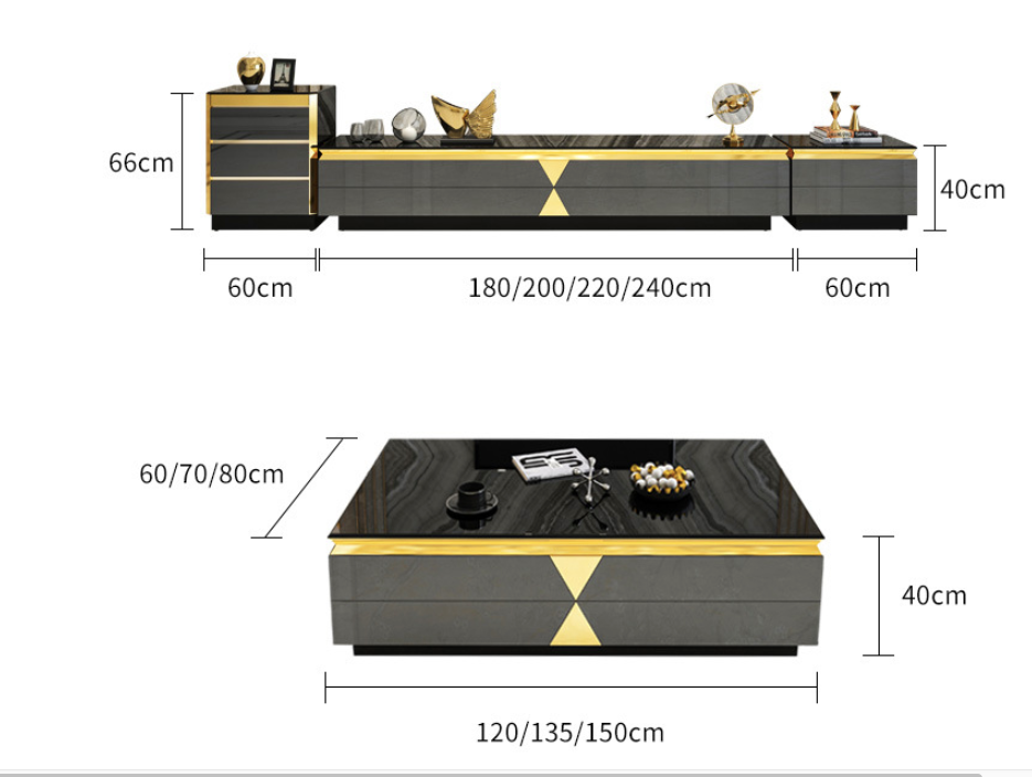 White Tempered Glass Top TV Unit or Coffee Table