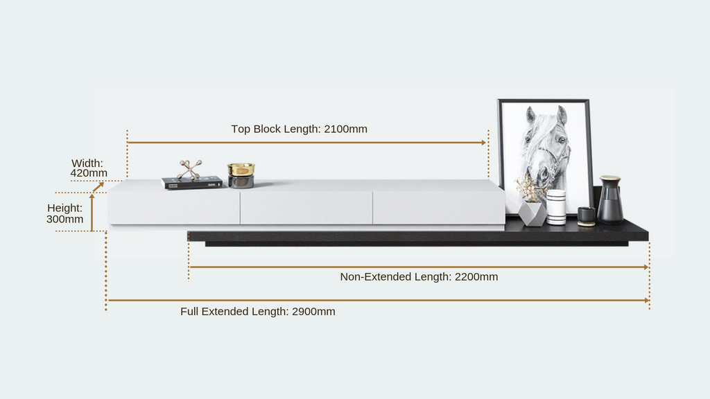 Modern L Style Extendable TV Unit or Matched Colour Pop-Up Multi Space Coffee Table White Black TV Unit