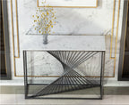 X Style Frame Console/ Hallway Table with Marble/ Sintered ston 120cm length White
